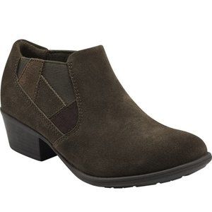 Earth Origins Christine Booties Suede Patchwork Western Boots Olive Green Size 8